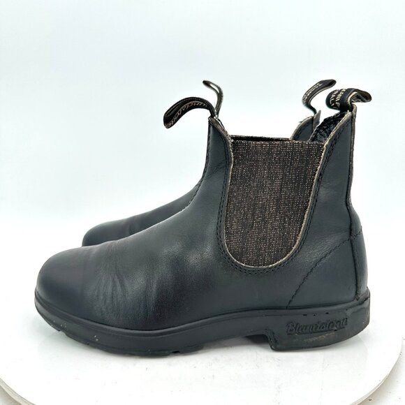 Blundstone Shoes - Blundstone Women Size 3 US 6 Black Leather Side Elastic Pull On Chelsea Boot